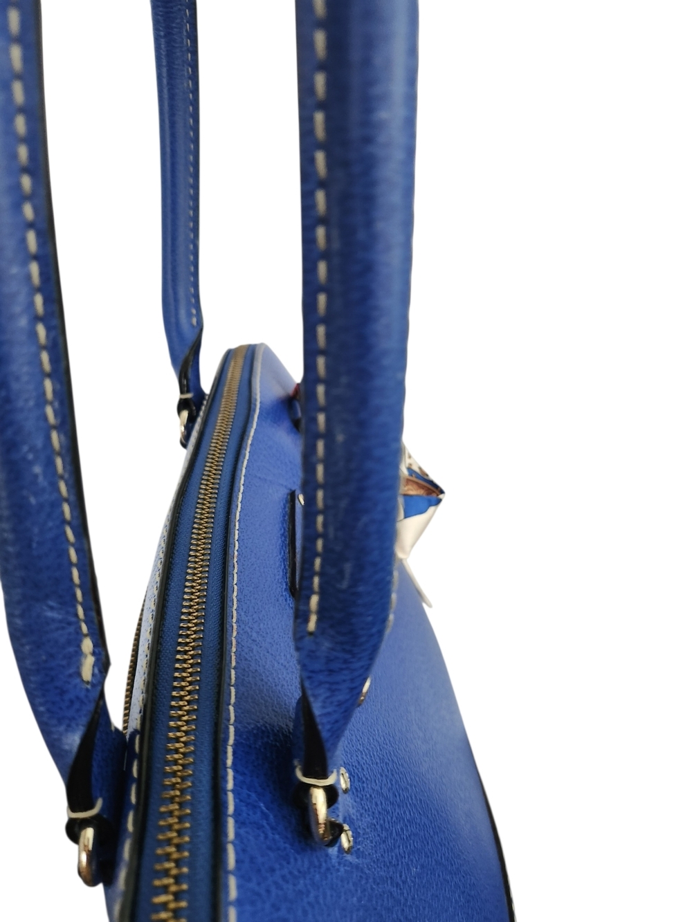 Kate Spade Electric Blue Leather Dome Satchel - Picture 12 of 13